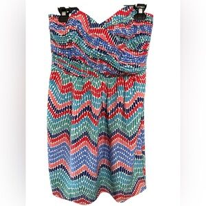 Shoshanna Strapless Multicolor Dress
